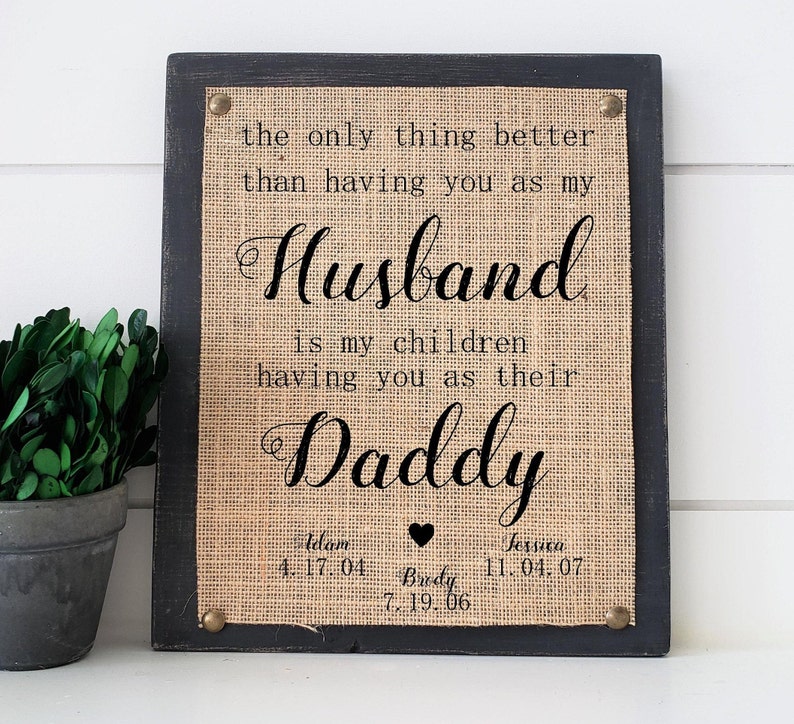 Personalized Gift for Husband Personalized Burlap Print for Etsy