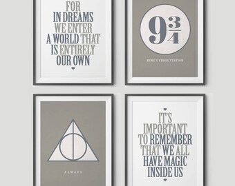 Harry Potter Dumbledore Quotes 4 Print Poster Collection Boy Etsy Harry Potter Dumbledore Quotes 4 Print Poster Collection Boy Etsy