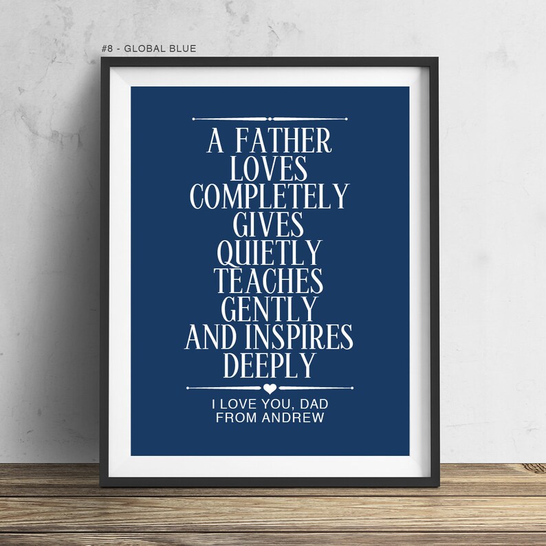 Father and Son Print Personalized Father/'s Day Gift Dad Birthday Present Dad Gift Father Son Father Gifts From Son Father Son Quote
