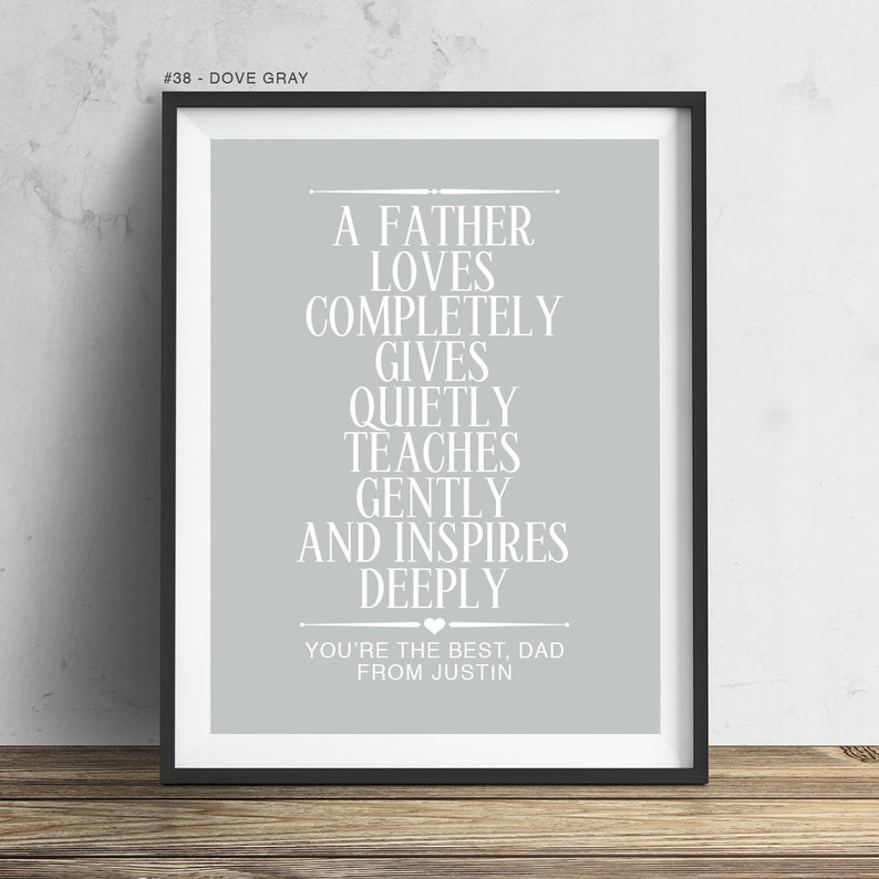 Father and Son Print Personalized Father/'s Day Gift Dad Birthday Present Dad Gift Father Son Father Gifts From Son Father Son Quote