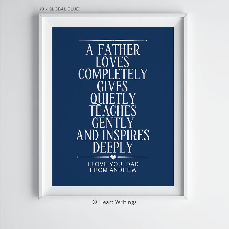 Father and Son Print Personalized Father/'s Day Gift Dad Birthday Present Dad Gift Father Son Father Gifts From Son Father Son Quote