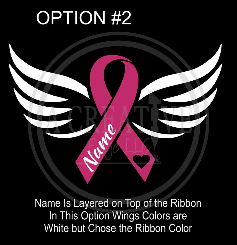 Memorial Personalized Cancer Ribbon With Name #4 Car Decal - Etsy