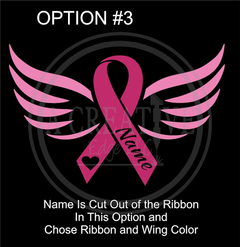 Memorial Personalized Cancer Ribbon With Name #4 Car Decal - Etsy