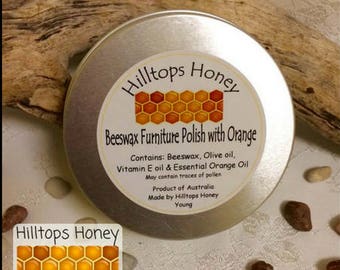 Orange scented beeswax polish for timber