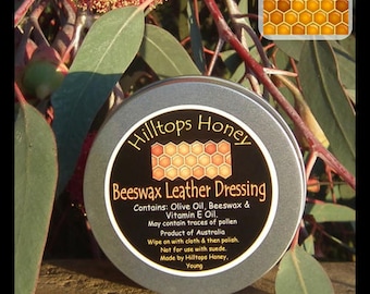 Beaswax Leather Dressing, homemade, natural ingredients