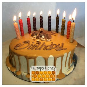 100% pure natural Beeswax Birthday Candles