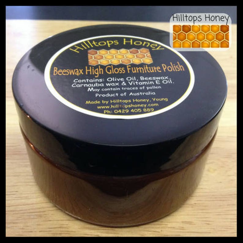 Beeswax High Gloss Furniture Polish High Buff Timber Polish Etsy