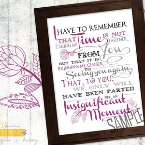 Time is Not... - 8x10&quot; Inspirational Print - PURPLE Flowers - Custom Print, Encouragement, Memory, Remembrance,