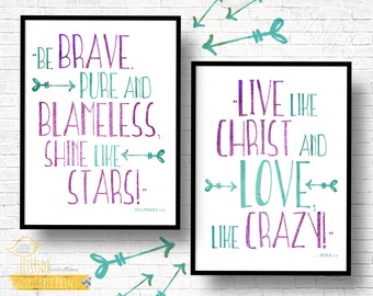 Inspirational Quote Prints – Shine Like Stars, Philippians 3:16 (Digital Download)