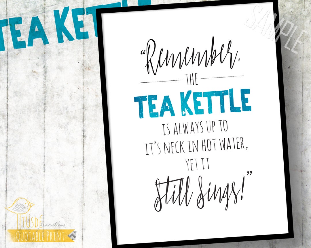 Tea Kettle/sings 5x7 Typographic Foodie Print Etsy