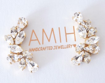 Swarovski earrings, crystal cluster earrings, wedding earrings, bridal earrings, Hypoallergenic earrings, wedding cluster, crystal earrings