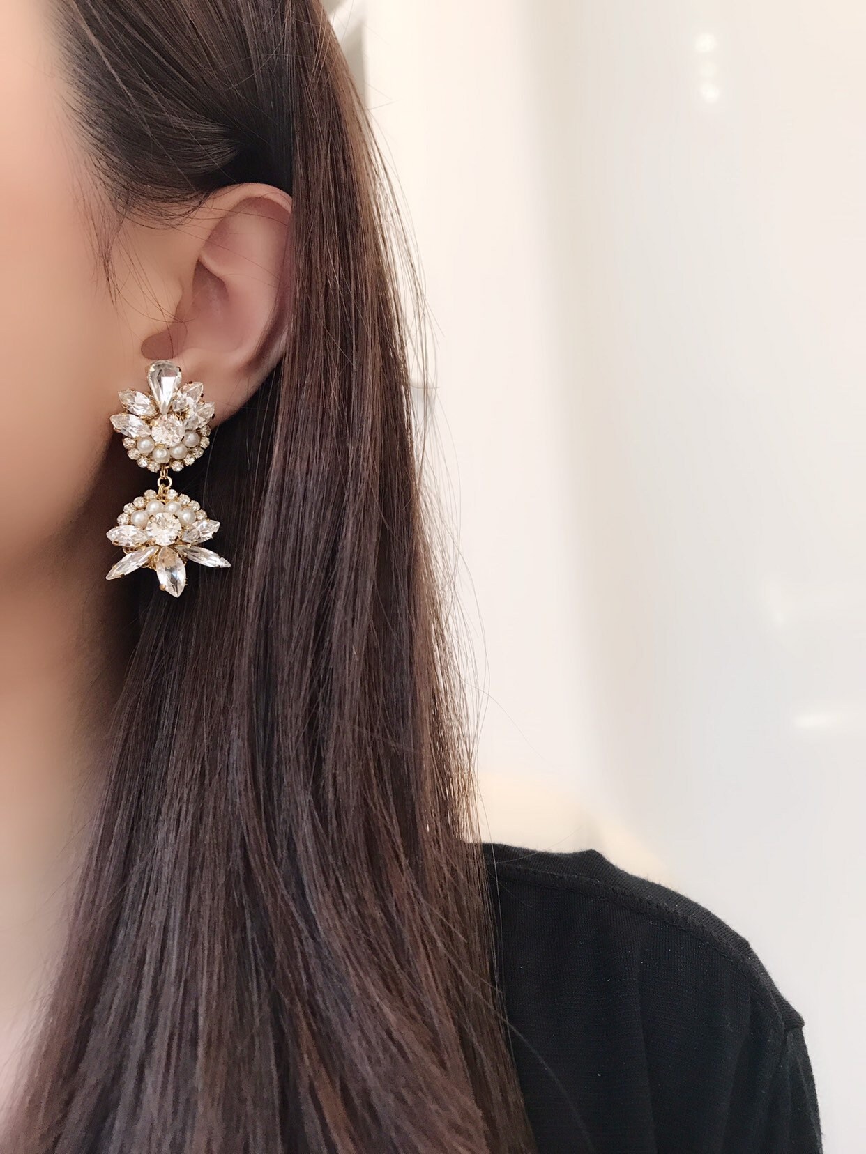 Momo Swarovski Earrings Swarovski Cluster Earrings Wedding Etsy Australia