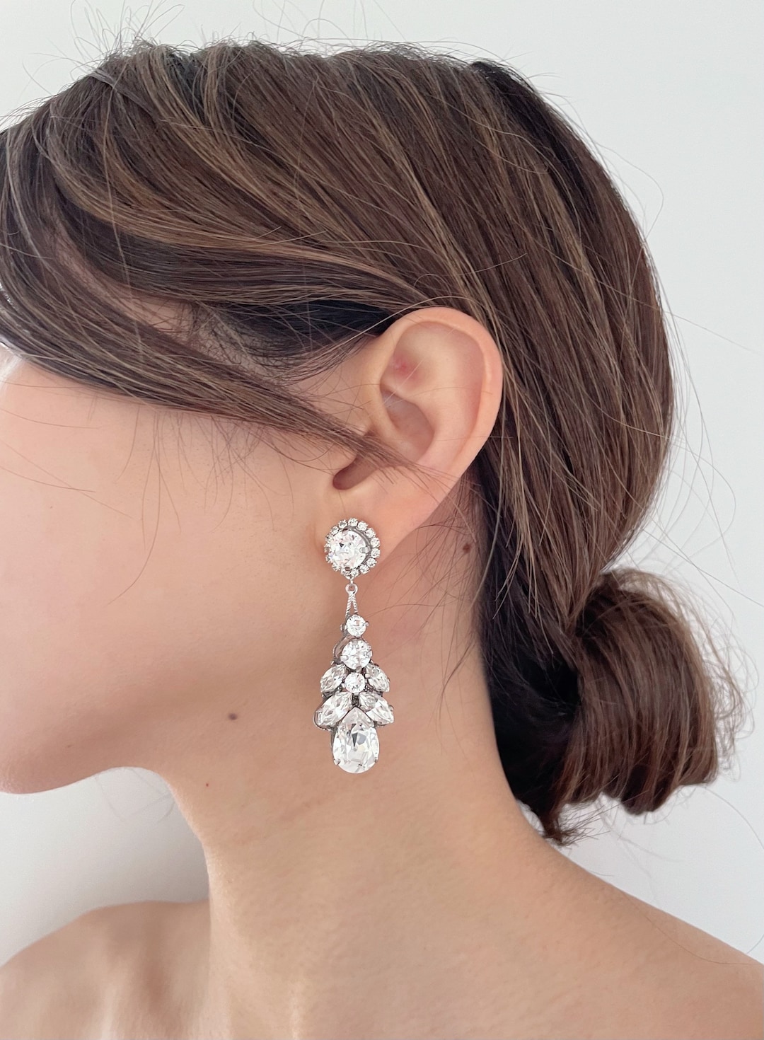 Orecchini Vintage Con Turchesi Per Gioielli Da Donna Orecchini Pendenti Intagliati Con Fiori In Pietra Blu In Lega Color Argento Boho - Foto 9