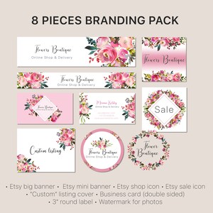 Spring Pastel Etsy Shop Banner Set Pastel Rainbow Damask Premade Etsy Banner Set Premade Etsy Kit 186102111 Etsy Banner Set