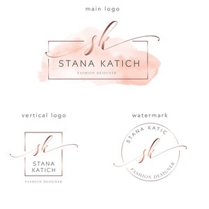 Letters logo, Premade Logo,Rose Gold Logo,Photograhy Logo,Boutique Logo,Minimalist Logo,Beauty Salon Logo,Makeup Artist Logo, fashion logo