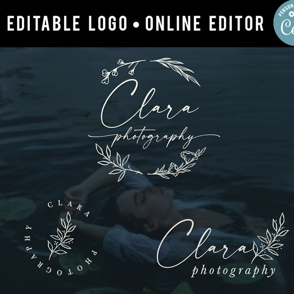 Watermark for photographer, Photographer Logo, Photo Watermark, Script Logo Set, Editable Logo, Photo Copyright, DIY Logo design