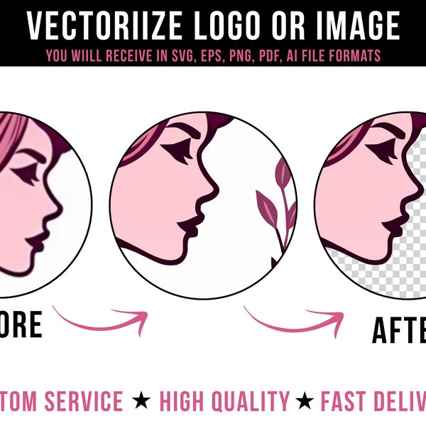 Vectorize logo, Logo to Vector, Photo to Vector, SVG for Cricut Cutting, Image to SVG, Convert to SVG, Custom svg Image, convert to eps
