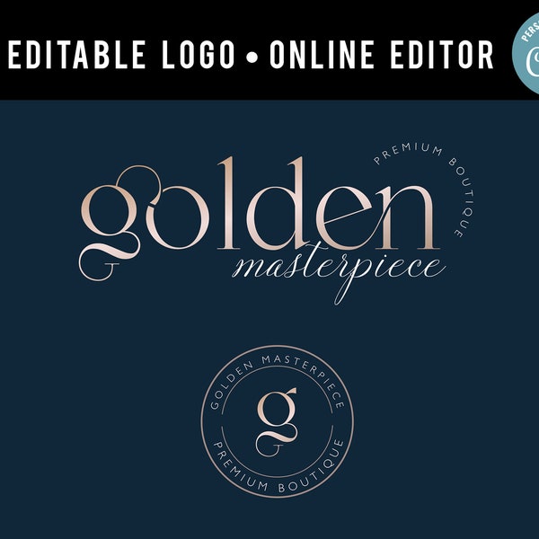 Stylish Gold Logo, Fashion logo design, Nail logo, Interior design logo, Modern logo, Signature logo, Online shop logo, Boutique logo