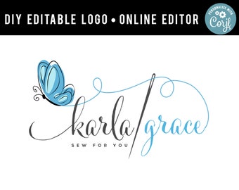 DIY Sew logo,  Custom sew logo, Sewing logo, Logo for sewers,