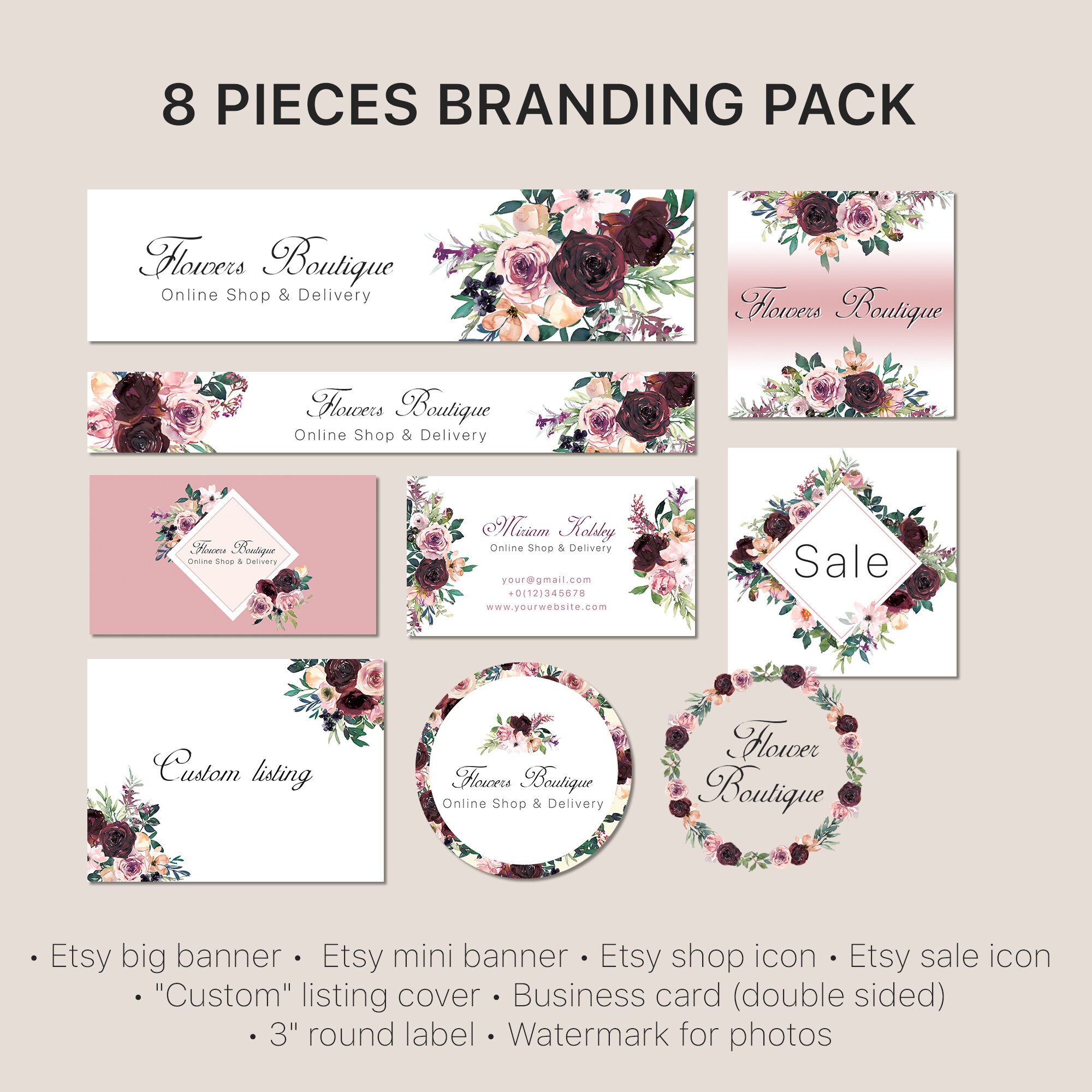 Etsy Branding Kit Etsy Shop Set Etsy Shop Kit Etsy Cover Etsy