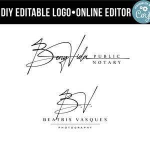 DIY Logo-Design. Name Signatur Design. Erstellen Sie eine benutzerdefinierte digitale Signatur.