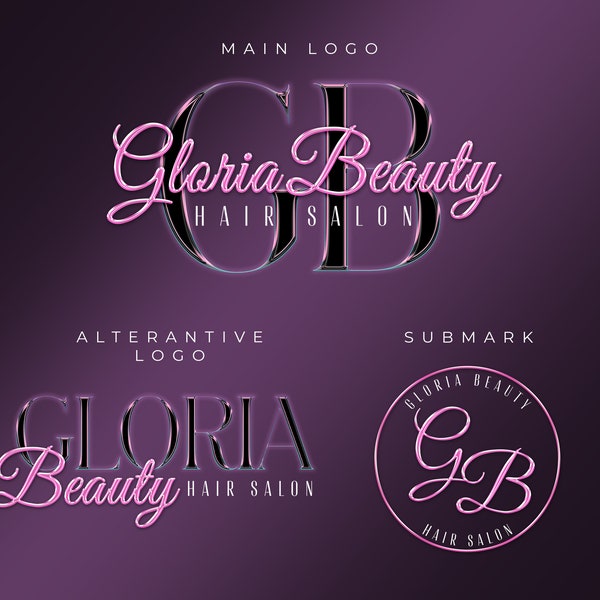 Beauty Logo, Pink Logo, Makeup Logo, Cosmetics Logo, Skincare Logo, Premade Logo, Hair Extensions Logo, Lash Logo, Spa Logo,