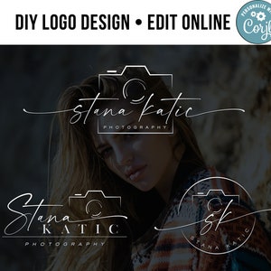 Photographer Logo, Photo Watermark, Signature Logo Set, Circle Logo, Editable Logo, Camera Logo, Photo Copyright, DIY Logo design