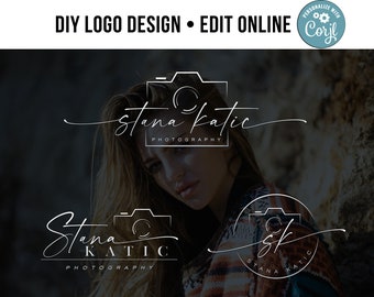 Photographer Logo, Photo Watermark, Signature Logo Set, Circle Logo, Editable Logo, Camera Logo, Photo Copyright, DIY Logo design