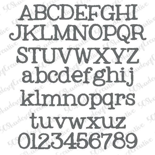 Typewriter Font Embroidery Design Monogram Alphabet 6 Sizes 8 Etsy