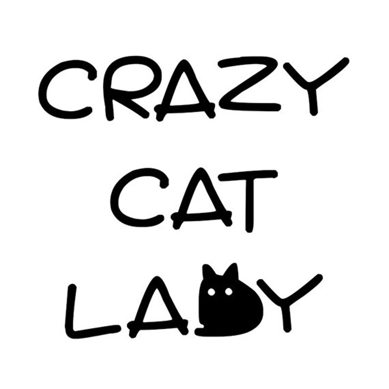 Custom Crazy Cat Lady Car Vinyl Decal | Etsy