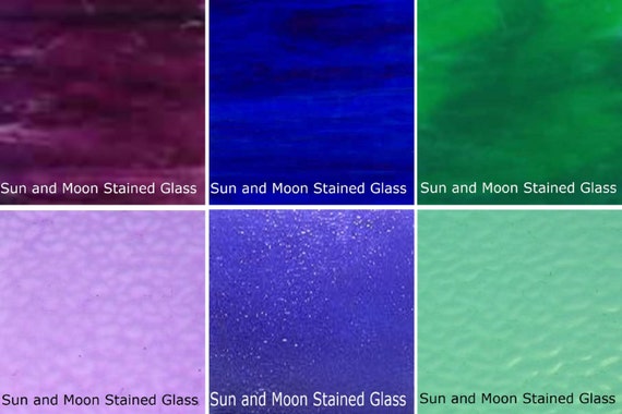 Wissmach Green & Blue Stained Glass Sheet Pack - 8x10, 6 Sheets