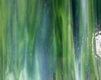 Dark Green Opalescent Wissmach Stained Glass Sheet | For DIY Crafts, Panels, Lamps & Mosaics