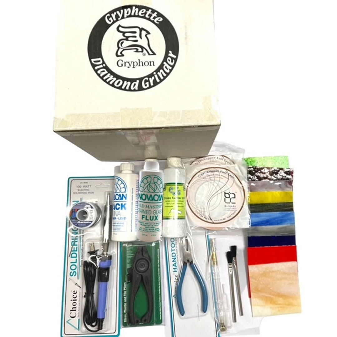 Stained Glass Startup Kit for Stained Glass Beginners included Cj's