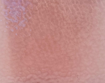 Wissmach ROSE English Muffle Stained Glass Sheet | Ripple Texture for DIY Crafts, Panels, Lamps & Mosaics
