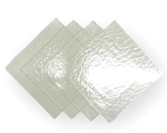 Fusible Clear Glass Squares - System 96, Wissmach Glass (4 Sheets)