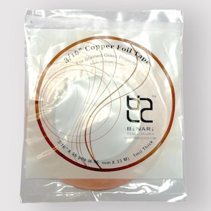 Stained Glass Copper Foil Tape by BiNARi Glass Studio - 3/16, 7/32, and 1/4 FREE SHIPPING