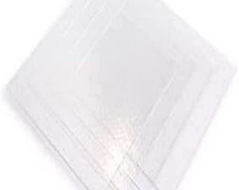 System 96 6inch White Glass Squares 4 Pack 