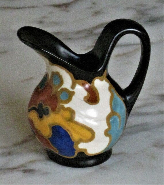 Vintage Gouda Holland Pottery Miniature Pitcher Regina Osiris Etsy