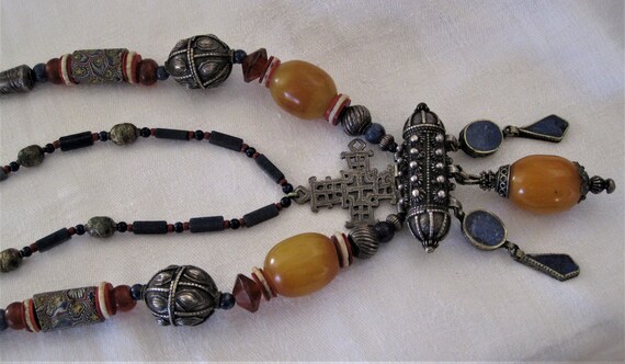 Sterling Silver Indian Tribal Prayer Bead Necklac… - image 9