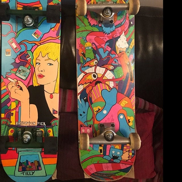Custom Skateboard Deck UK Shipping Only Etsy UK