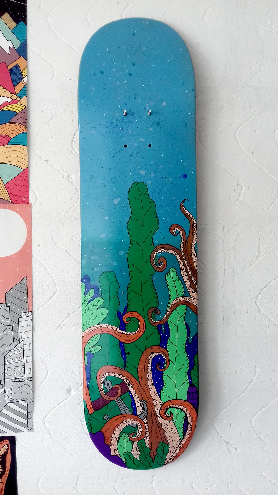 Under the sea skateboard deck deck skateboarding gifts Etsy