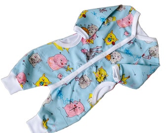 PDF-mönster LEO Heldress strl 56-86 / Pattern Harem romper size newborn-2T