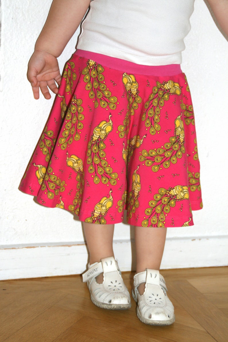 PDF-mönster SOLAR Snurrkjol strl 56-152. Pattern Full circle skirt size newborn-14T image 3