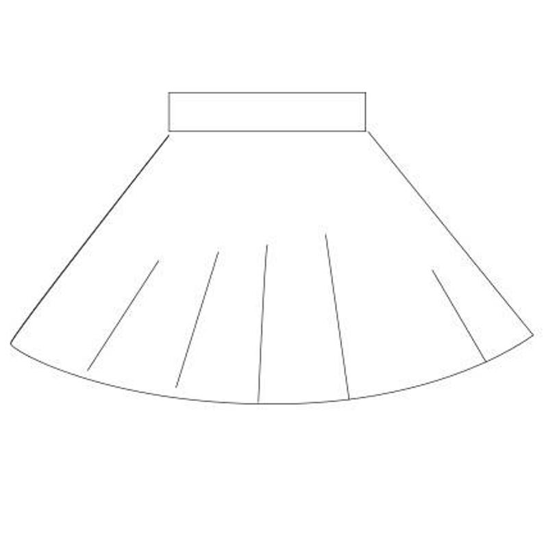 PDF-mönster SOLAR Snurrkjol strl 56-152. Pattern Full circle skirt size newborn-14T image 4