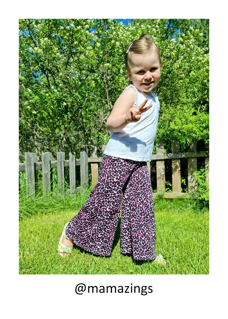 PDF-mönster BARBRO Palazzobyxa storlek 110-152 / Pattern Barbro palazzo trousers size 5T-12T image 9