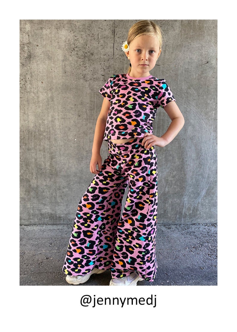 PDF-mönster BARBRO Palazzobyxa storlek 110-152 / Pattern Barbro palazzo trousers size 5T-12T image 1