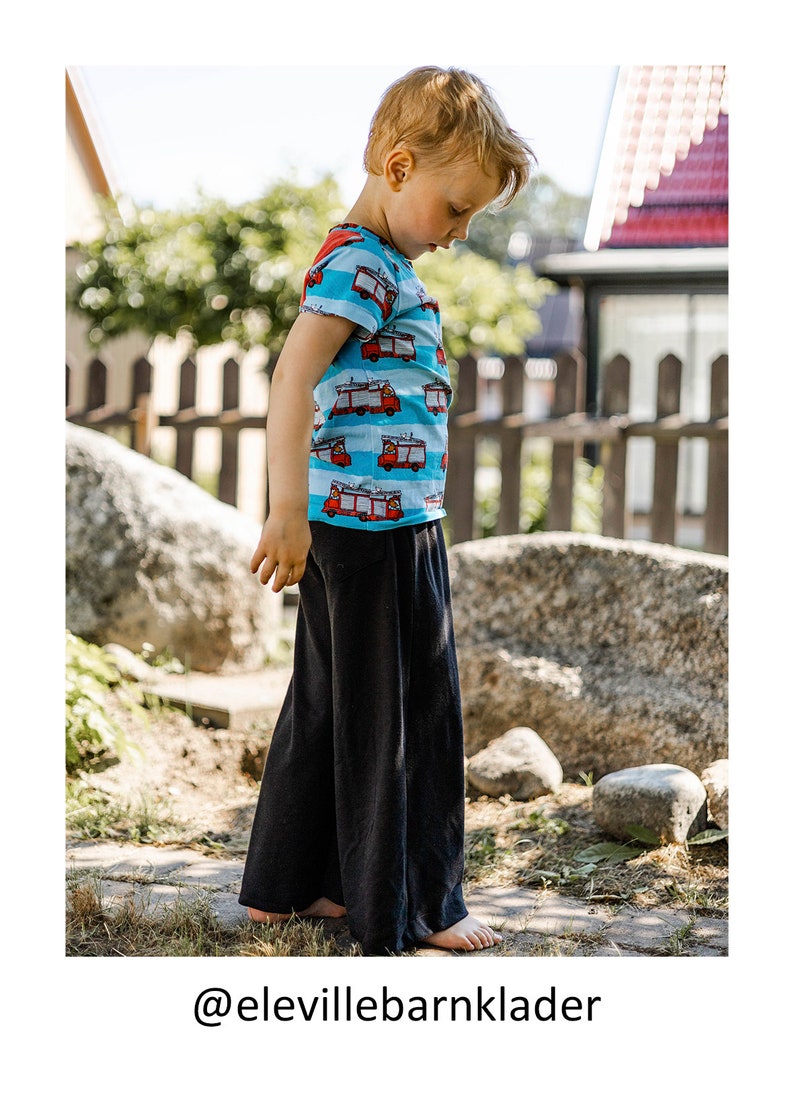 PDF-mönster BARBRO Palazzobyxa storlek 110-152 / Pattern Barbro palazzo trousers size 5T-12T image 5