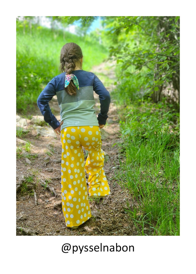 PDF-mönster BARBRO Palazzobyxa storlek 110-152 / Pattern Barbro palazzo trousers size 5T-12T image 4