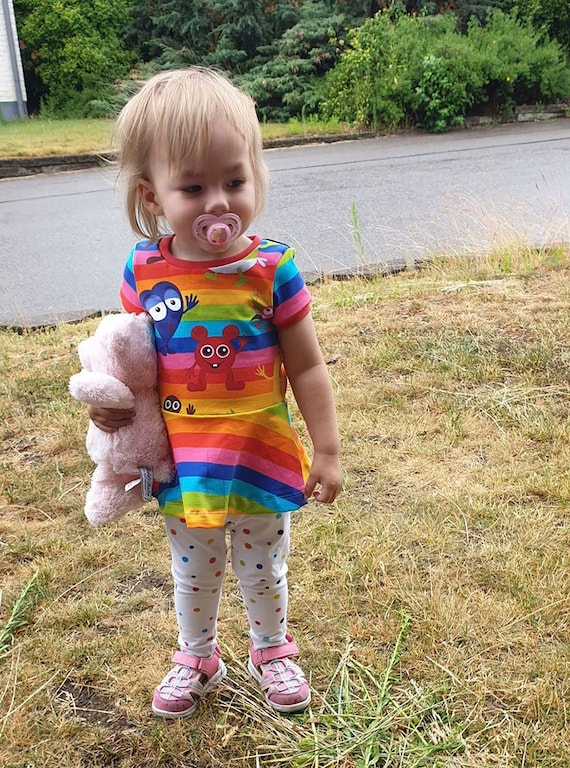 rainbow peplum top