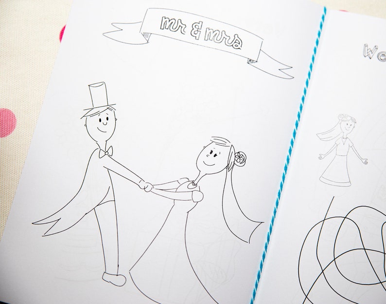 PDF Hochzeit Malbuch Hochzeitsspiel für Kinder digitale Datei zum Ausdrucken Bild 3